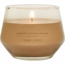 New ???? Yankee Candle Studio Collection Medium Amber And ???? Sandalwood Candle ✨