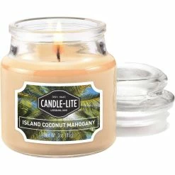 Cheapest ⭐ Candle-lite Island Coconut Mahogany 3 Oz. Jar Candle ????