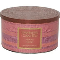 Deals ???? Yankee Candle Autumn Wreath 3-Wick Candle ????