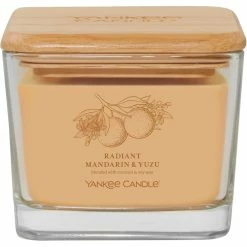 Buy ⭐ Yankee Candle Radiant Mandarin And Yuzu Medium Well Living 3 Wick Square Candle ✔️