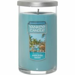 Promo ???? Yankee Candle Poolside Oasis Medium Perfect Pillar Candle ????