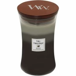 Discount ???? WoodWick Trilogy Large Warm Woods Glass Candle ✨