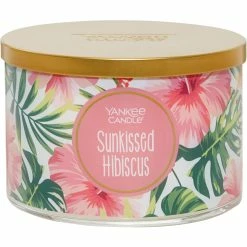 Budget ???? Yankee Candle Sunkissed Hibiscus 3 Wick Candle ????