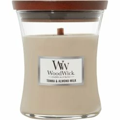 Best Sale ???? WoodWick Tonka And Almond Milk Medium Hourglass Candle ⌛