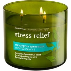 Promo ❤️ Bath & Body Works Aromatherapy Eucalyptus Spearmint 3 Wick Candle ????