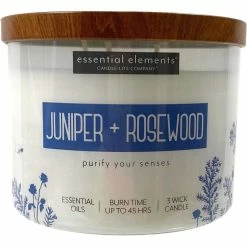 Outlet ???? Candle-lite Essential Elements Juniper & Rosewood 14.75 Oz. Candle Jar ????