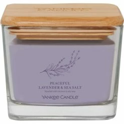 Buy ✔️ Yankee Candle Well Living Medium Peaceful Lavender & Sea Salt 3 Wick Square Candle ✔️