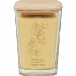 Best reviews of ???? Yankee Candle Revitalizing Ginger And Lemon Large Well Living 2 Wick Square Candle ????