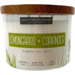 Discount ???? Candle-lite Essential Elements Lemongrass And Coriander Jar Candle 14.75 Oz. ????