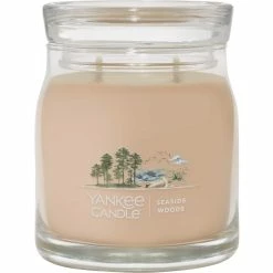 Discount ???? Yankee Candle Medium Seaside Woods Signature Jar Candle ????