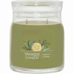 Flash Sale ⌛ Yankee Candle Sage And Citrus Signature Medium Jar Candle ????