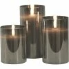 Cheapest ???? Simply Perfect Gray Glass Flameless LED Pillar Candles 3 Pk. ✨