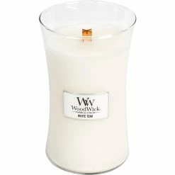 Deals ???? WoodWick White Teak Large Hourglass Candle ????