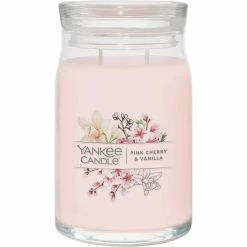 Best deal ???? Yankee Candle Pink Cherry Vanilla Signature Large Jar Candle ⭐
