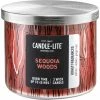 New ✨ Candle-lite Everyday Premium Sequoia Woods 3 Wick Candle 14 Oz. ????