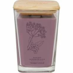 Budget ???? Yankee Candle Resilient Elderberry And Acai Large Well Living 2 Wick Square Candle ????