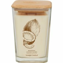 Best reviews of ???? Yankee Candle Renewing Coconut And Iris Large Well Living 2 Wick Square Candle ????