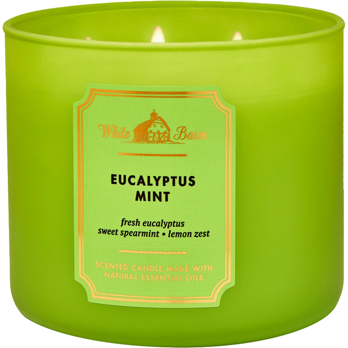 Promo ❤️ Bath & Body Works White Barn Eucalyptus Mint 3 Wick Candle ❤️