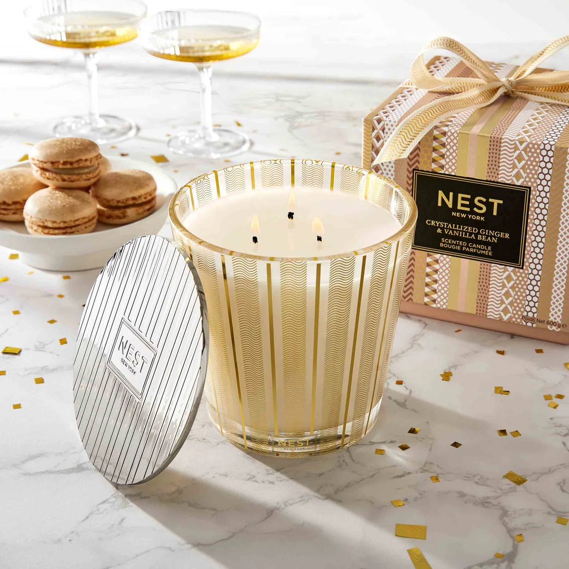Cheap ???? NEST New York Crystallized Ginger & Vanilla Bean 3 Wick Candle ???? - Image 3