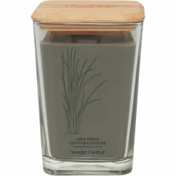 Buy ✨ Yankee Candle Grounding Vetiver & Incense Large Well Living 2-Wick Square Candle ????